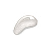 A clear, gel-like droplet of 19/99 High Shine Gloss with tiny air bubbles, shaped like a curved teardrop, rests on a white background.
