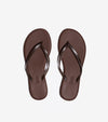 Aqua Flip Flops—stylish brown sandals with thin straps—are neatly placed side by side on a plain white background.